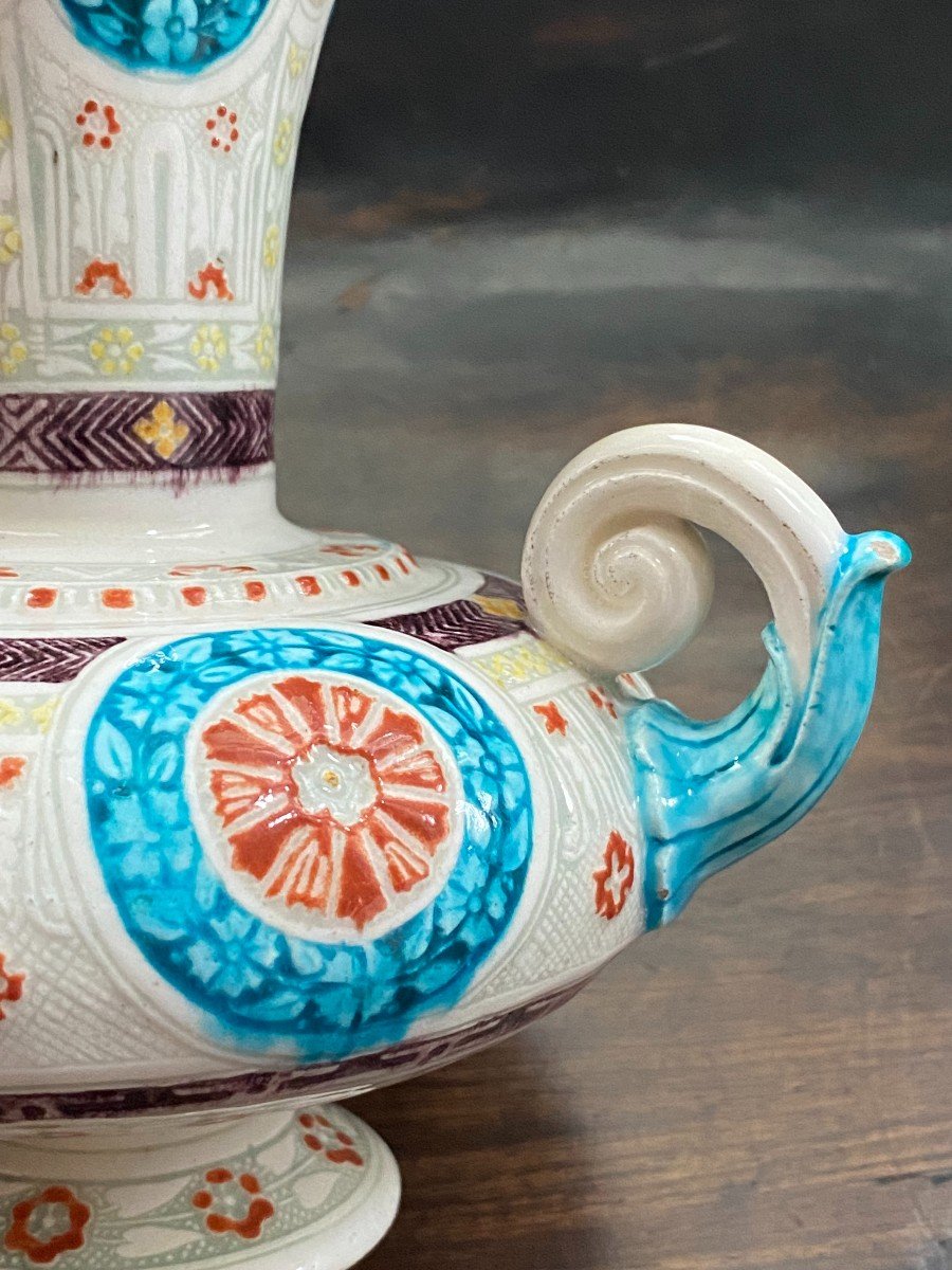 Théodore Deck Vase Iznik En Faïence Et émaux Polychromes-photo-4