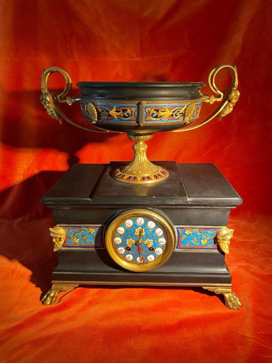 Neo-greek Style Clock And Urn By Ferdinand Barbedienne (1810-1892) And Louis-constant Sévin-photo-5