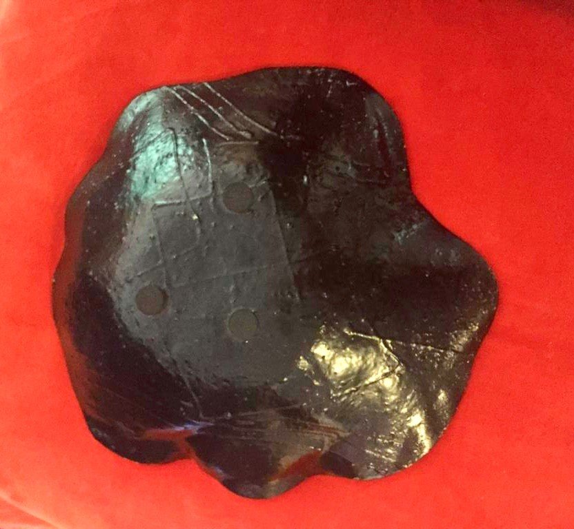 Unusual Iridescent Glass Dish From The 1950s-photo-2