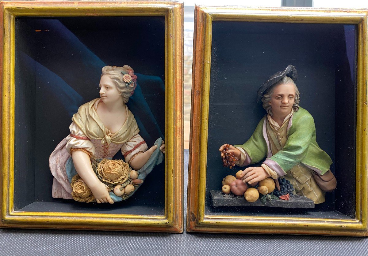 A Pair Of Wax Reliefs By Kaspar Bernhard Hardy (german, 1726-1819)
