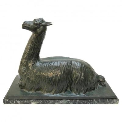 20th Century South American School, A Bronze Llama