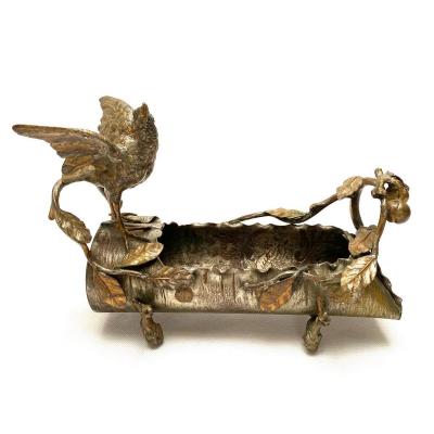 Jardinière en bronze à trois patines dans le goût de Ferdinand Pautrot (1832-1874)