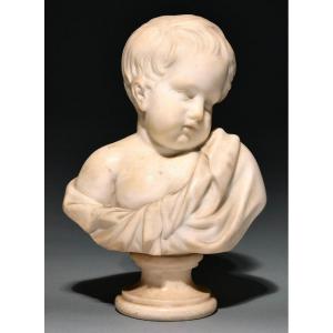 French School Of The XVIIIth Century Bust Of Putto After Francois Duquesnoy (1594-1643)