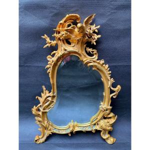 A Fine Late 19th Century French Gilt Bronze Toilet-mirror In The Japonisme Style 