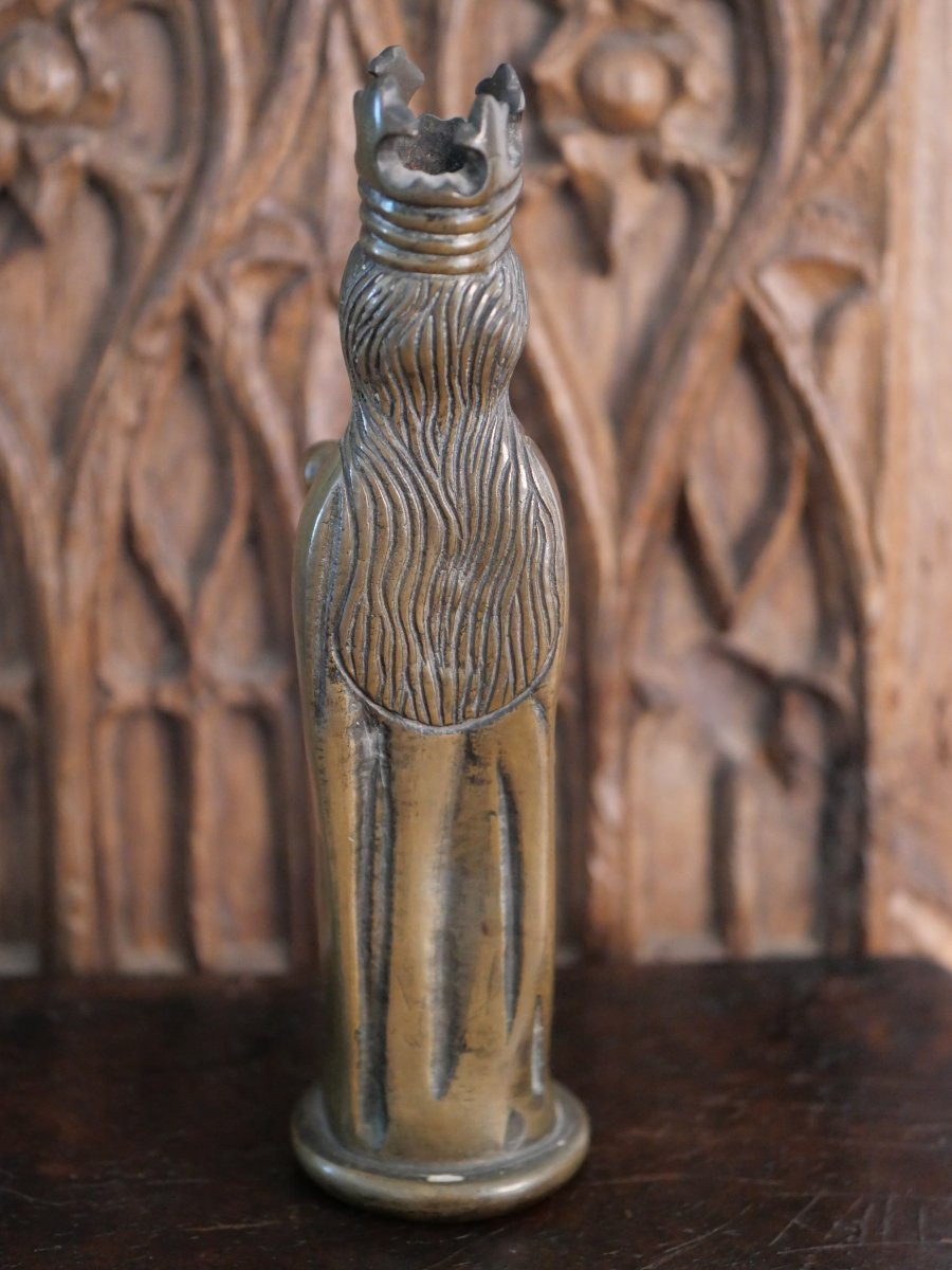 Vierge à l’Enfant en bronze – Fin XVe / début XVIe siècle-photo-3