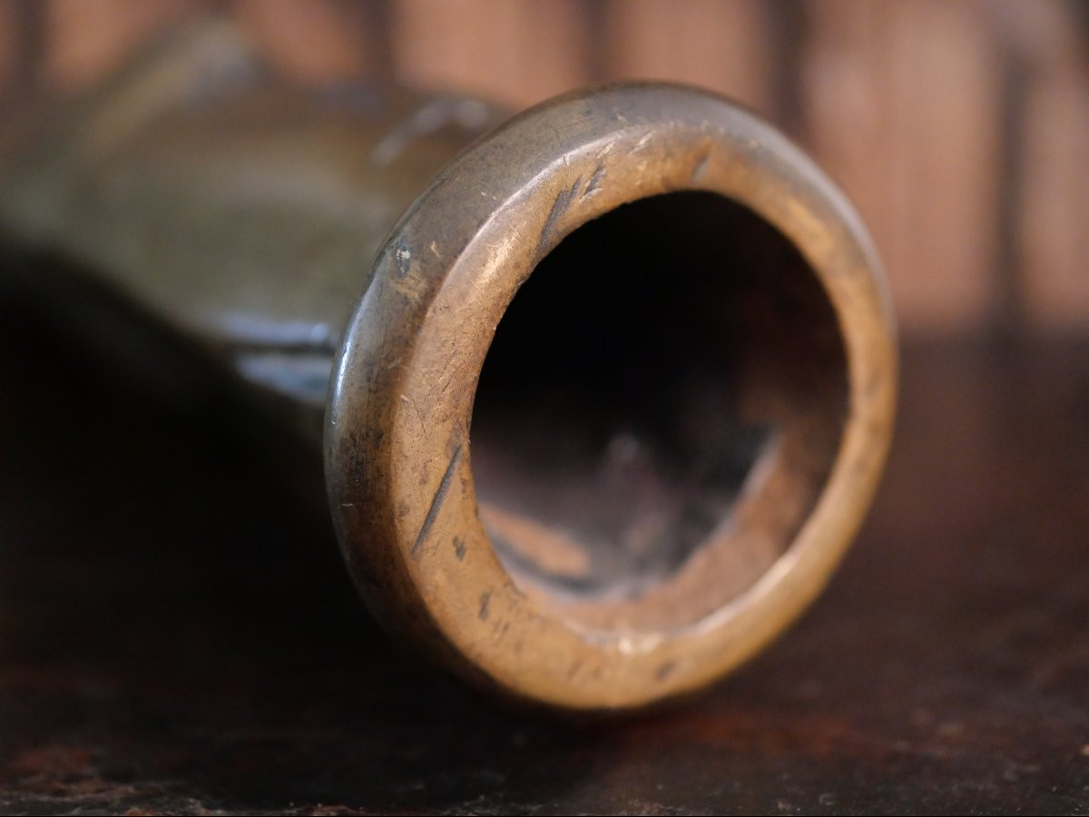 Vierge à l’Enfant en bronze – Fin XVe / début XVIe siècle-photo-2