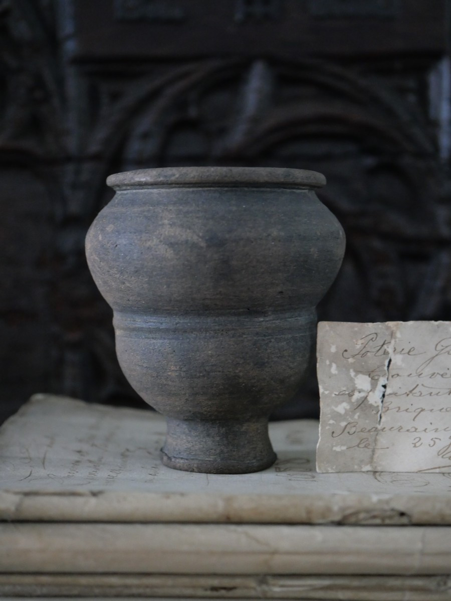 Merovingian Ceramic Goblet (6th–8th Century) – Provenance: Former French Collection