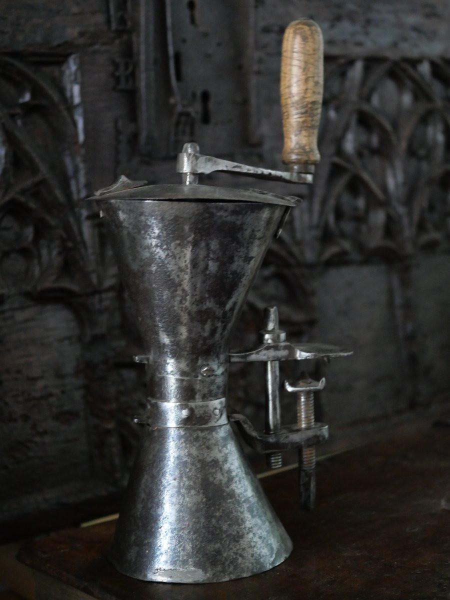 Sheet Iron Coffee Grinder, "hourglass" Model, 17th–18th Century-photo-4
