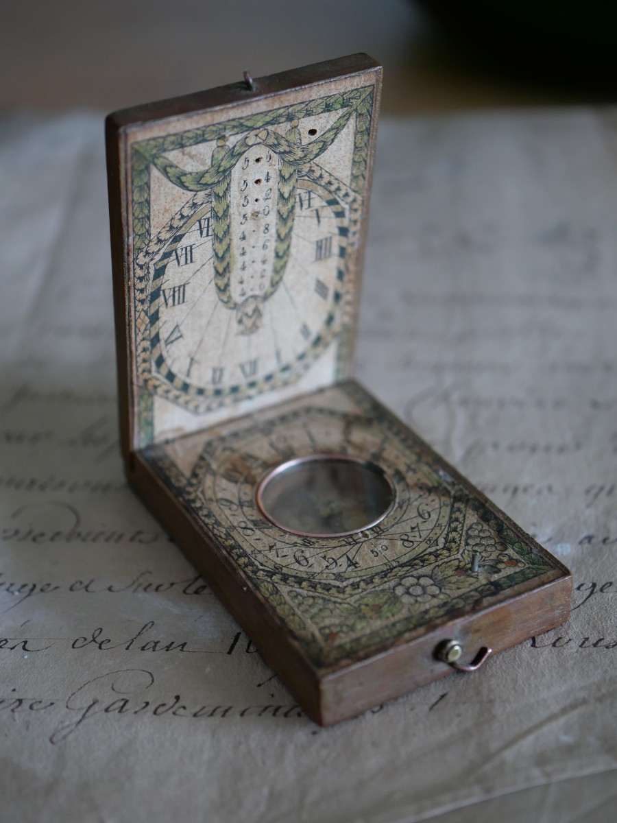 Pocket Diptych Sundial - Scientific Instrument - Louis XVI Period - 18th Century