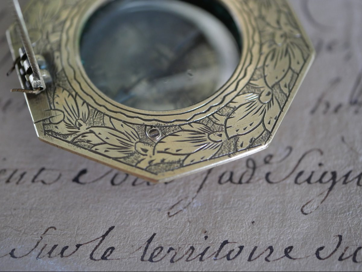 Cadran solaire équinoxial en laiton signé Lorenz Grassl – Augsbourg, XVIIIe siècle-photo-2