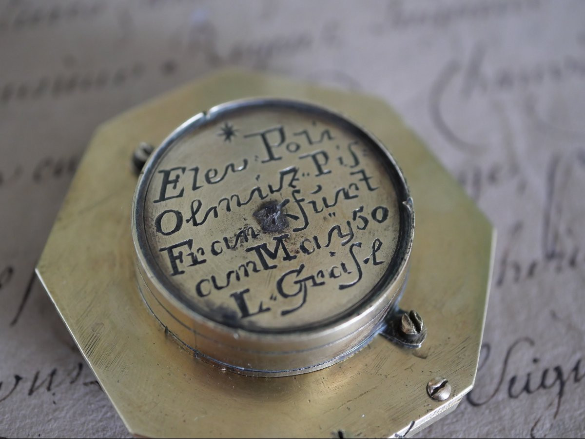 Cadran solaire équinoxial en laiton signé Lorenz Grassl – Augsbourg, XVIIIe siècle-photo-4