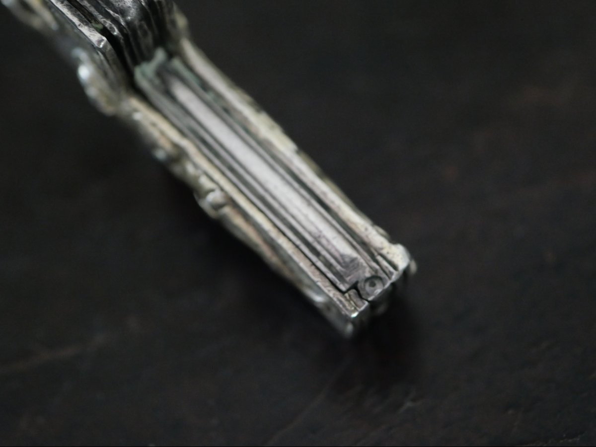 Croix reliquaire pectorale en argent – Début XVIe siècle – Scènes du Christ, rareté Renaissance-photo-4