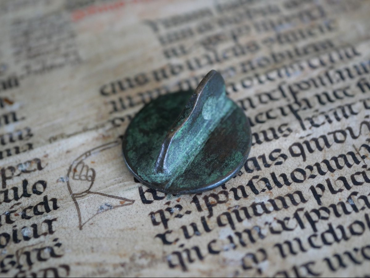 Matrice de sceau médiévale – Guillaume Echampart  France, XIVe siècle – Provenance prestigieuse-photo-2