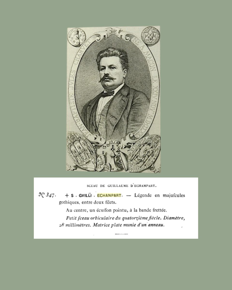 Matrice de sceau médiévale – Guillaume Echampart  France, XIVe siècle – Provenance prestigieuse-photo-2