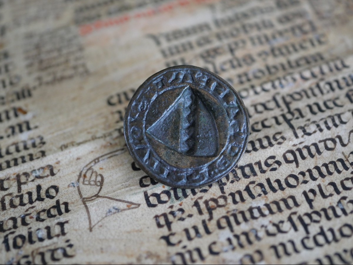 Matrice de sceau médiévale – Guillaume Echampart  France, XIVe siècle – Provenance prestigieuse