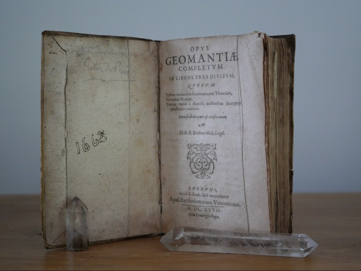 Esotérisme, géomancie, sciences occultes – Opus Geomantiae completum – 1627–  Henricus de Picis