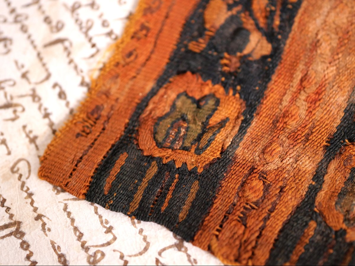 Ancient Coptic Textile Fragment - Christian Egypt - 3rd-6th Century - Archaeology-photo-3