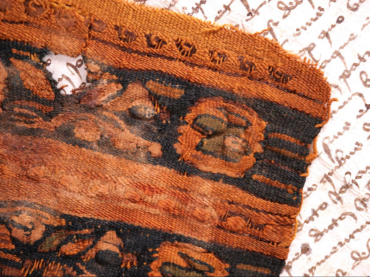 Ancient Coptic Textile Fragment - Christian Egypt - 3rd-6th Century - Archaeology-photo-4