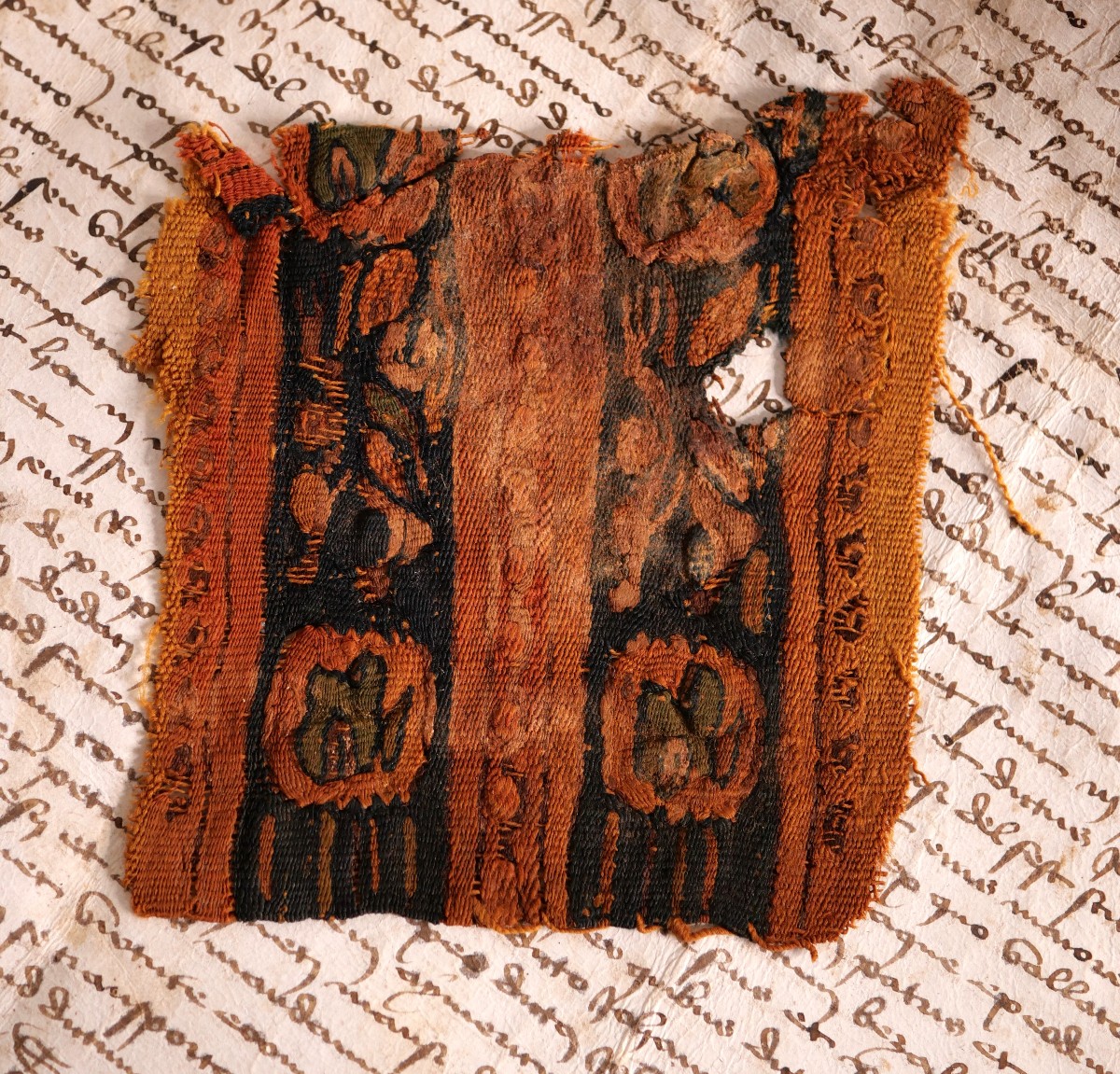 Ancient Coptic Textile Fragment - Christian Egypt - 3rd-6th Century - Archaeology