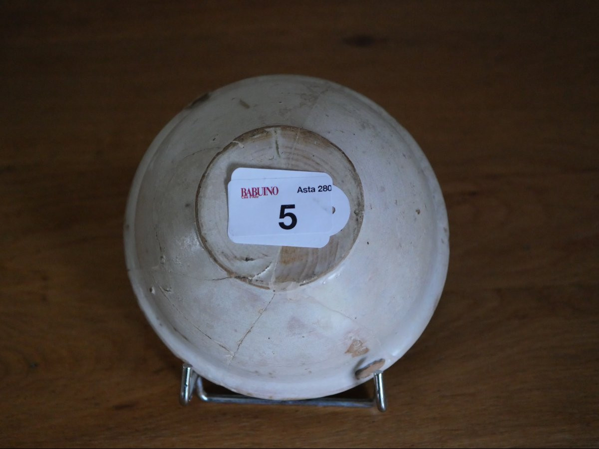 Écuelle en majolique italienne médiévale – Haut Latium, XIVe-XVe siècle, haute époque-photo-2