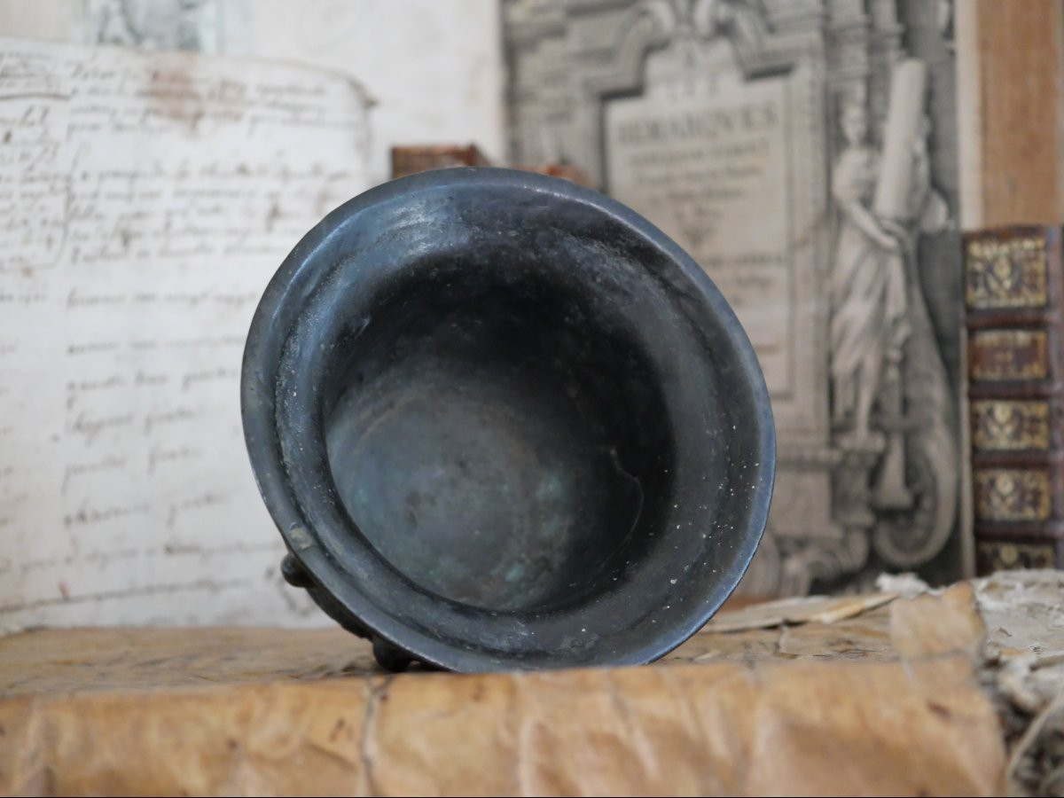 Mortier en bronze – Haute Époque, Le Puy-en-Velay, début XVIIᵉ siècle, Apothicaire-photo-1