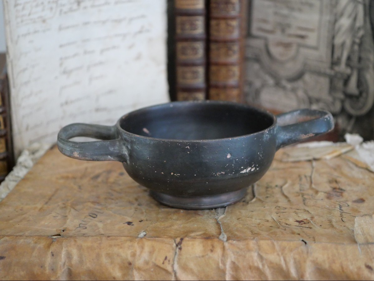 Greek Campanian Drinking Cup - 4th-3rd Century Bc - Provenance, Archaeology