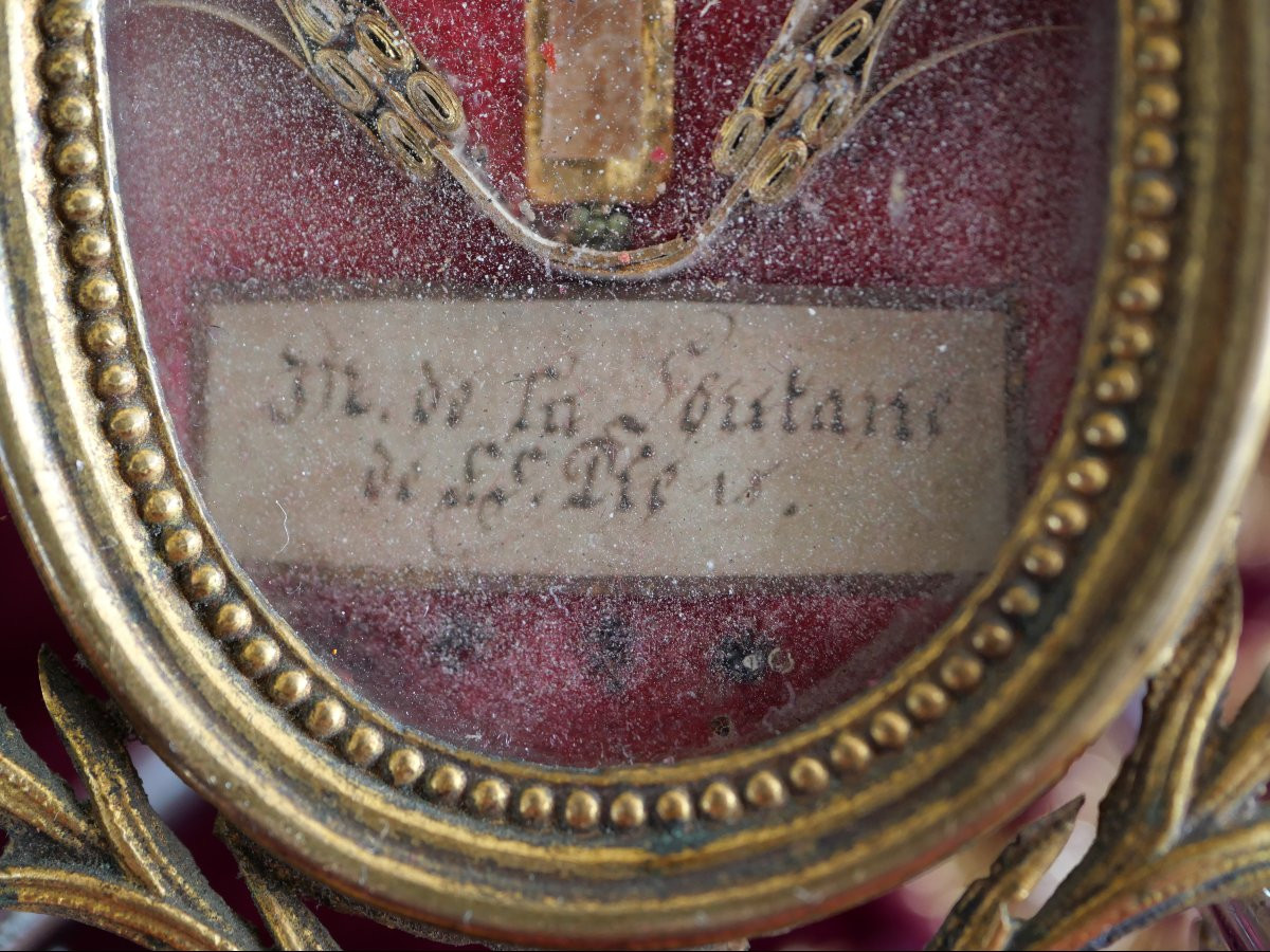 Reliquaire du Pape Pie IX – Souvenir historique authentifié, XIXe siècle-photo-2