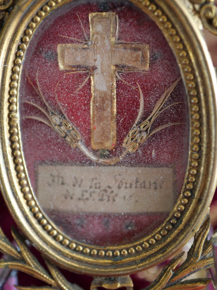 Reliquaire du Pape Pie IX – Souvenir historique authentifié, XIXe siècle-photo-3
