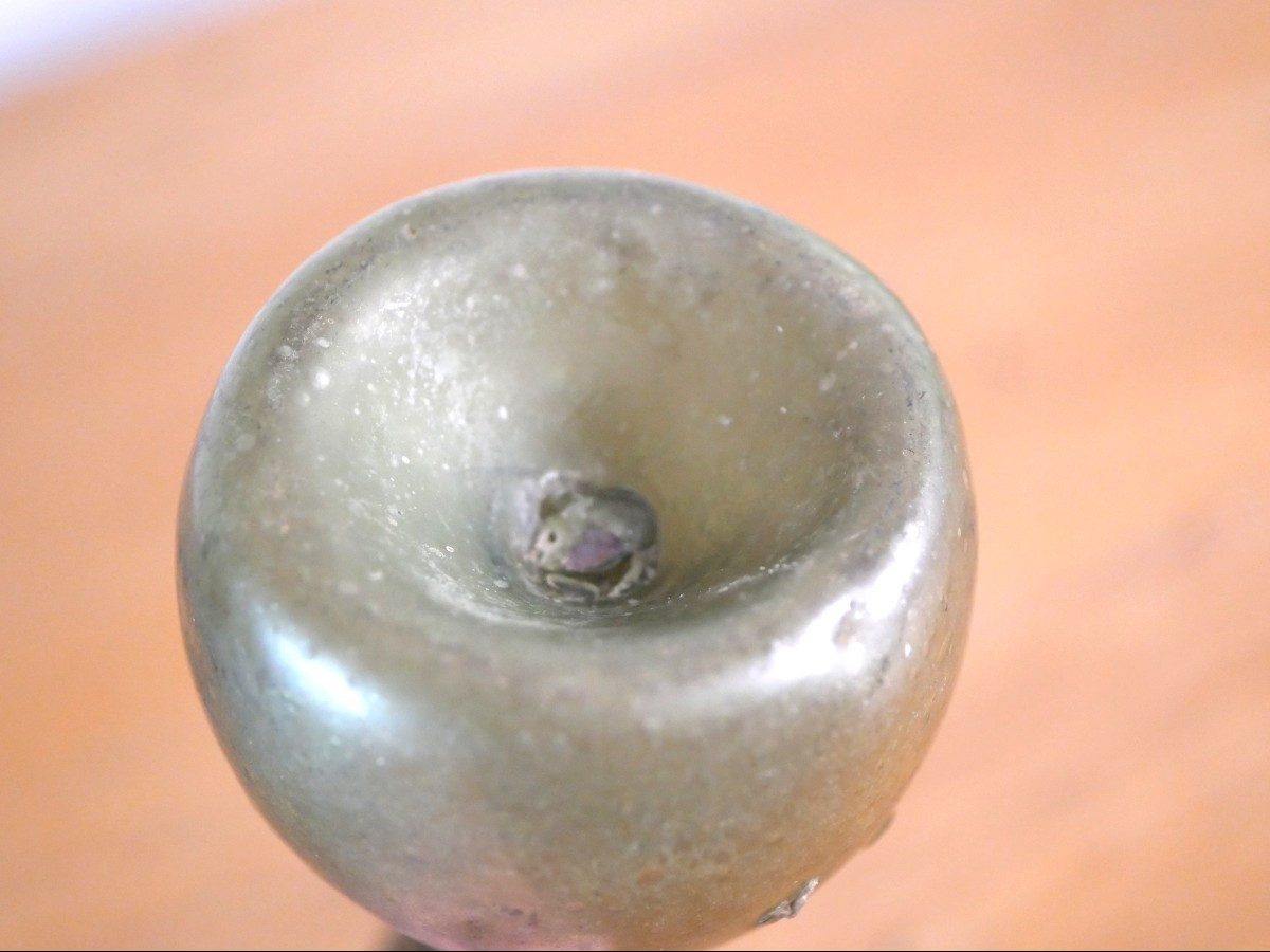 Flacon en verre égyptien – Fayoum, Vᵉ–VIIᵉ siècle – archéologie funéraire, collection Diatkine -photo-1