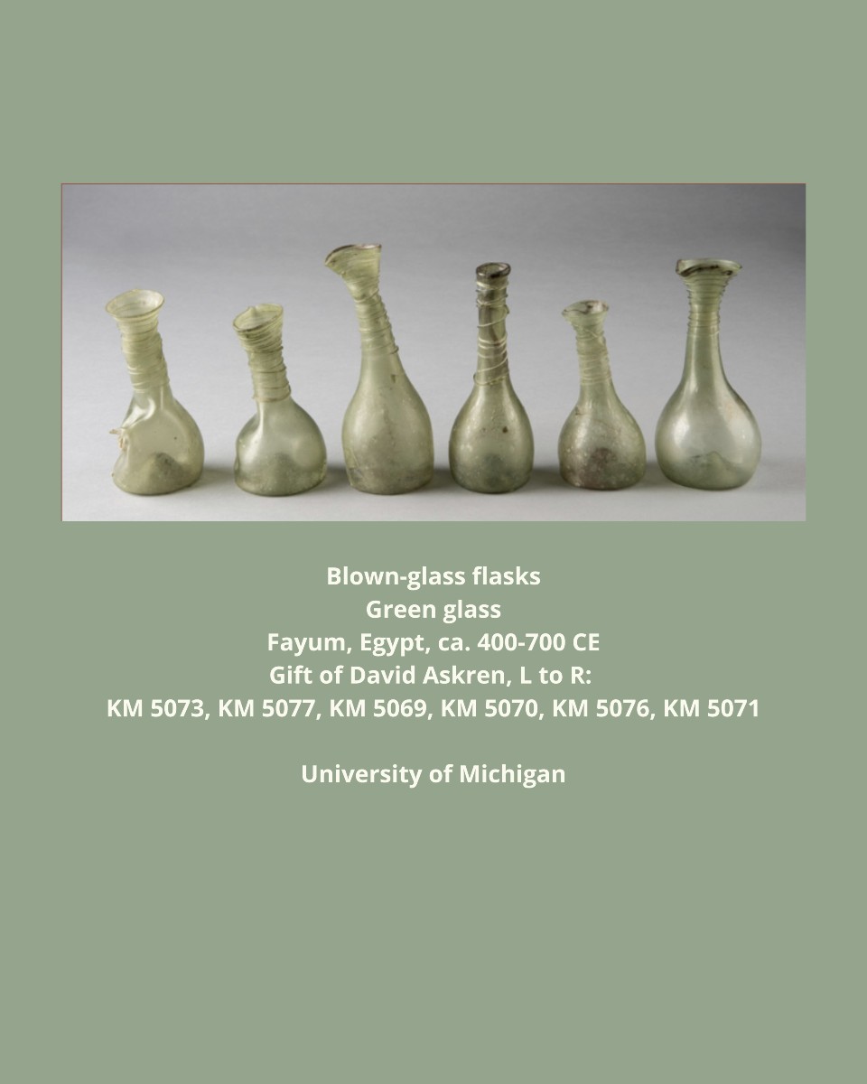 Flacon en verre égyptien – Fayoum, Vᵉ–VIIᵉ siècle – archéologie funéraire, collection Diatkine -photo-2