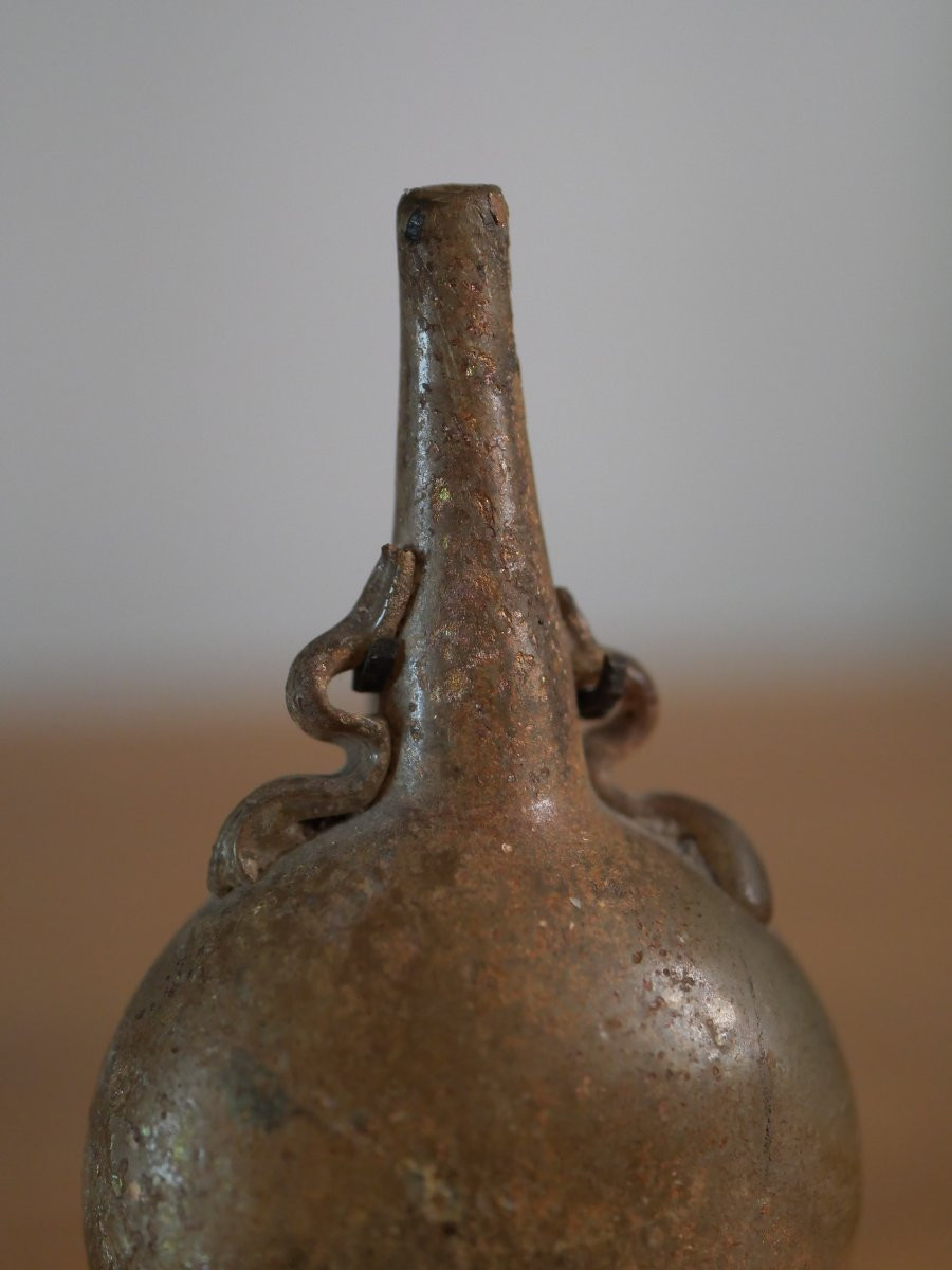 Mamluk Qumqum, Medieval Islamic Glassware, Syria Or Egypt, 12th-13th Century, Archaeology-photo-1