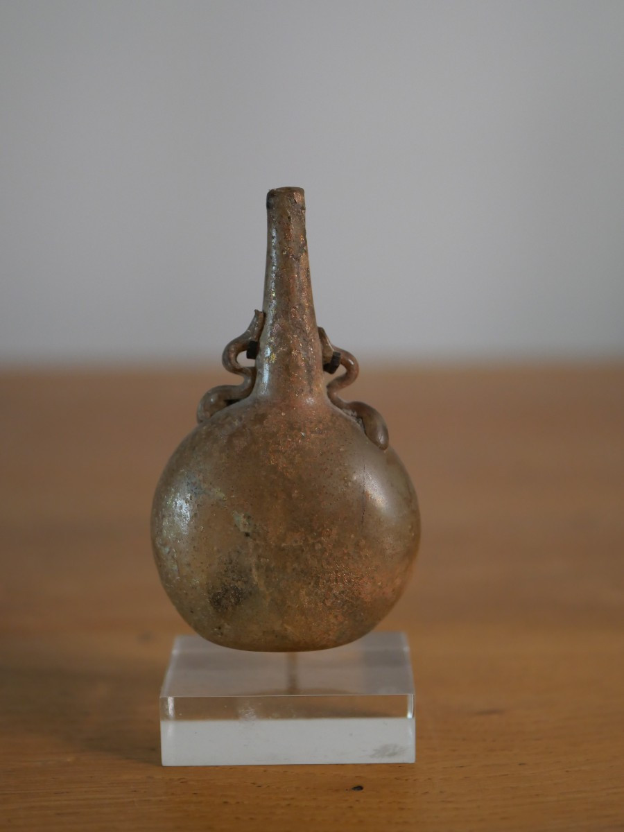 Mamluk Qumqum, Medieval Islamic Glassware, Syria Or Egypt, 12th-13th Century, Archaeology