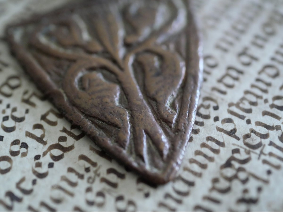 Medieval Bronze Vervain - 14th Century - Heraldry And Equestrian Equipment-photo-2