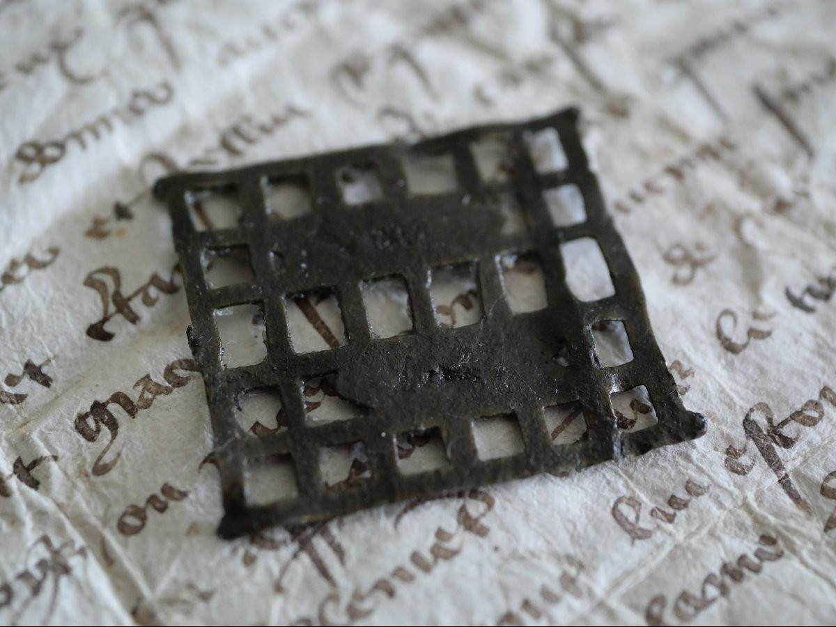 Medieval Pewter Dinette - Fish Grill - 15th Century, Gothic, Haute Epoque, Toy-photo-3