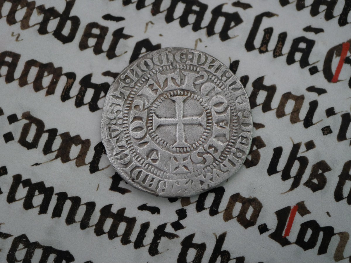 Gros tournois argent de Florent V de Hollande (1256-1296) – Atelier de Dordrecht – XIIIe siècle