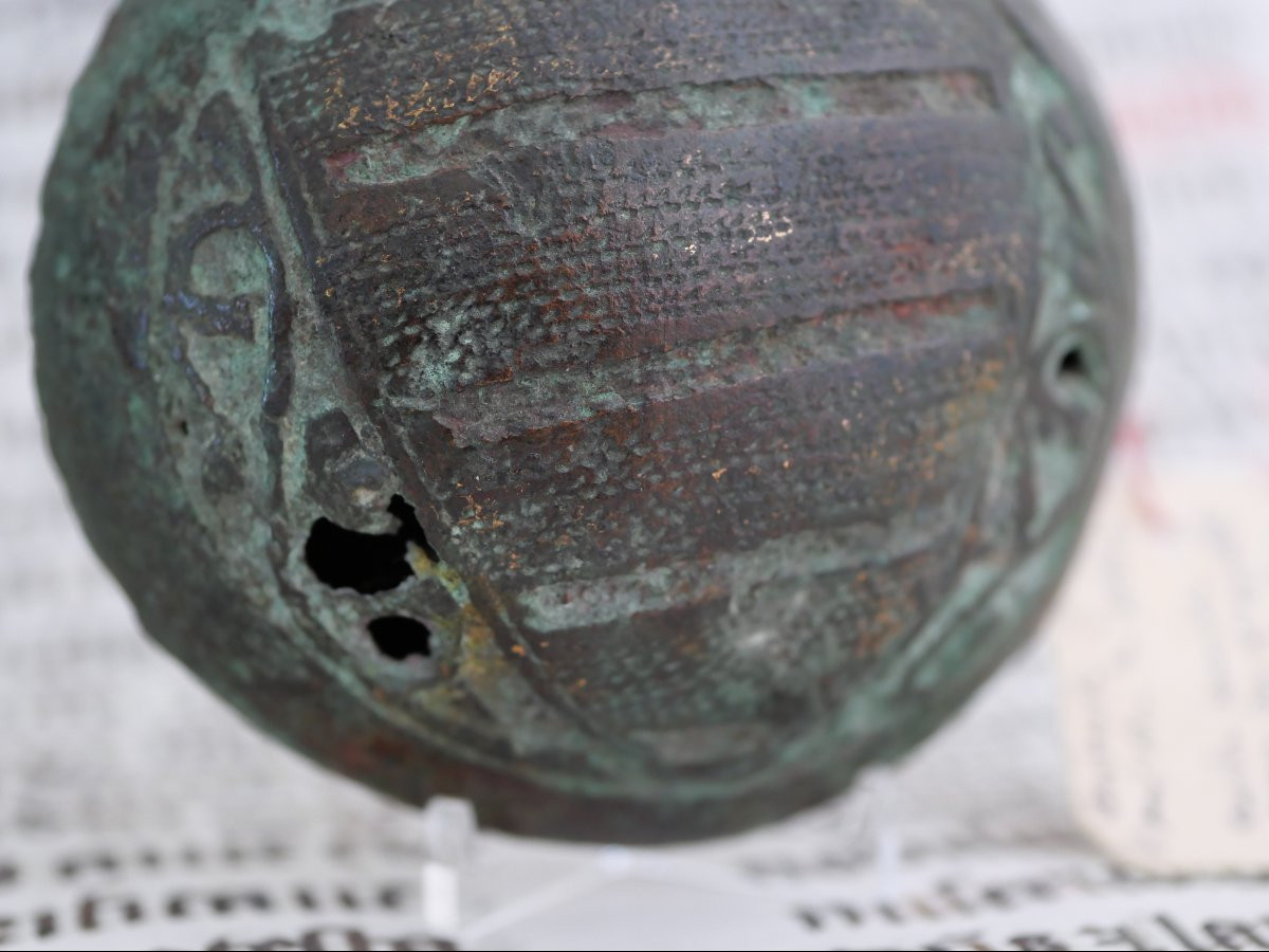 Copper Ampoule-reliquary From The Limousin Workshops, 13th Century - Joseph Laissus Collection-photo-3