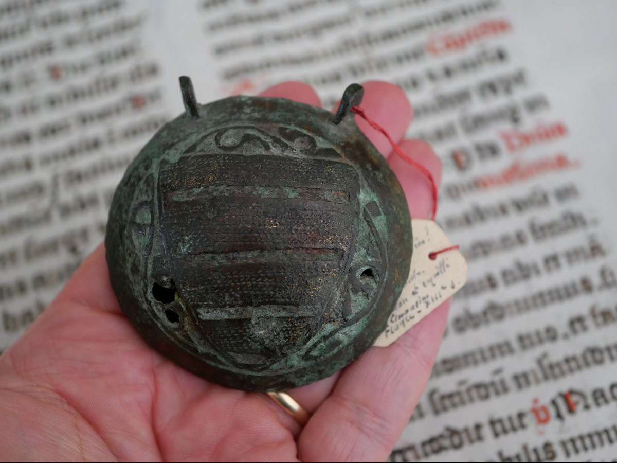 Copper Ampoule-reliquary From The Limousin Workshops, 13th Century - Joseph Laissus Collection-photo-2