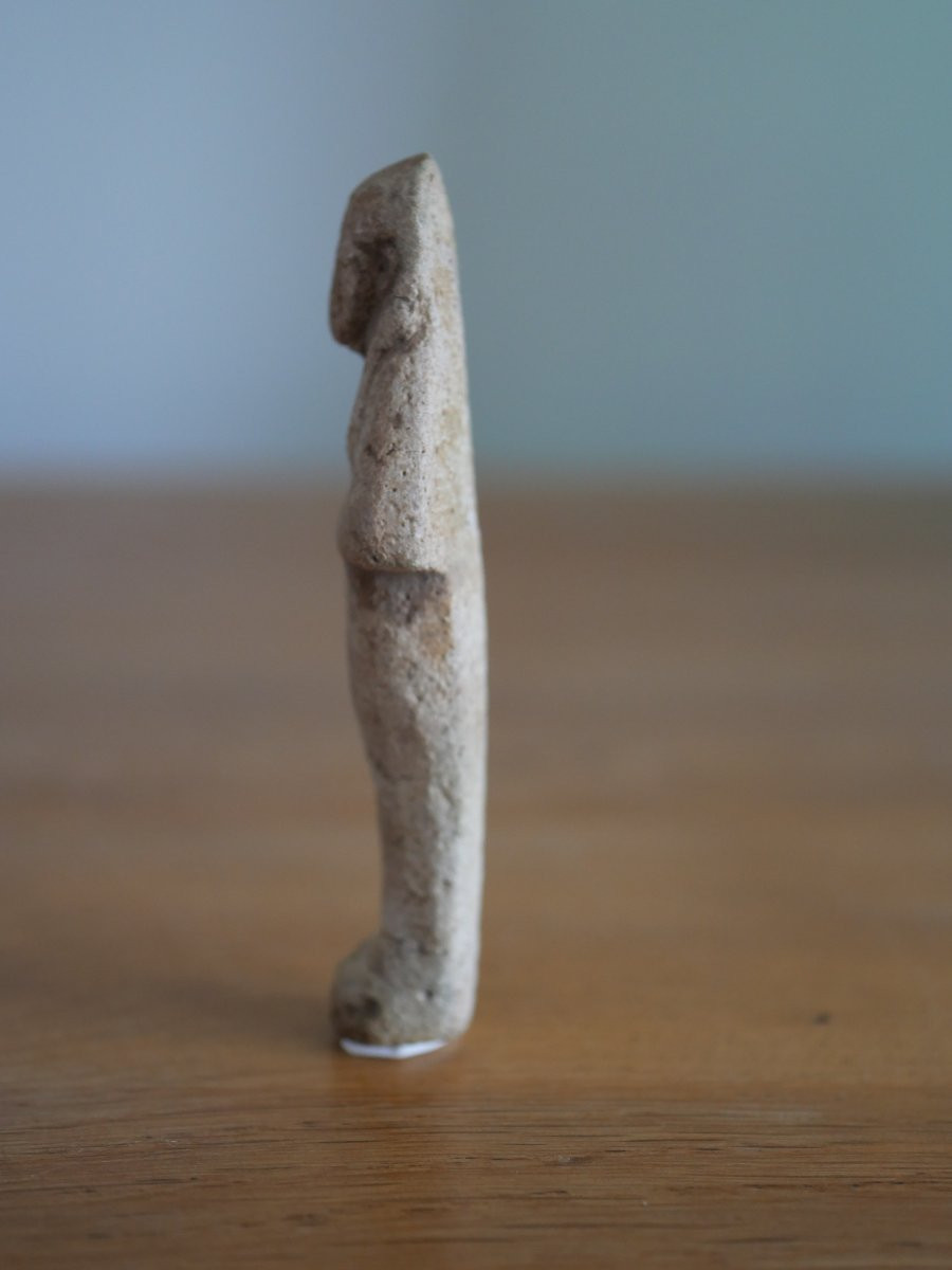 Oushebti funéraire en terre cuite – Égypte, Basse Époque (600–300 av. J.-C.)  9 cm, égyptologie-photo-3