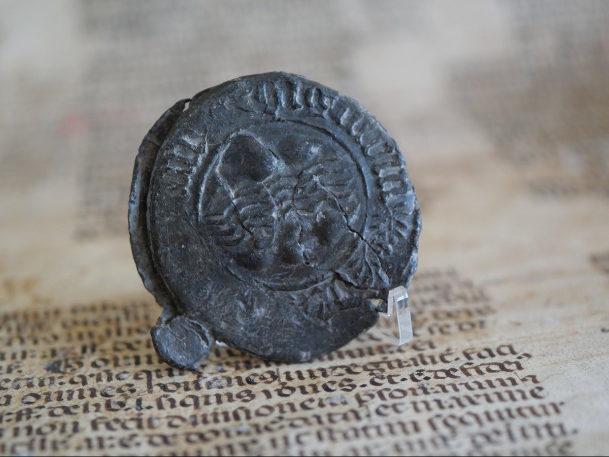 Draper's Seal From Rotterdam, 15th Century, Gothic, Medieval, High Period-photo-2