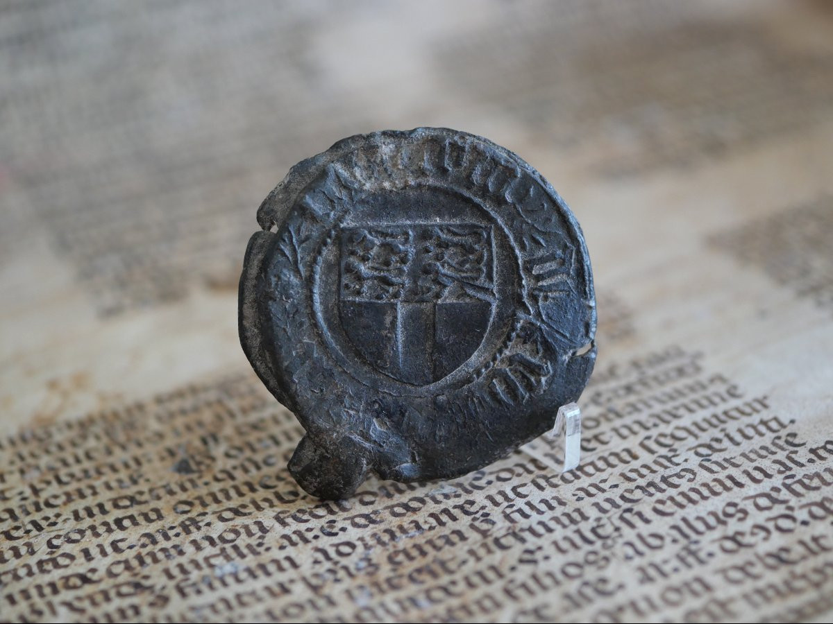 Draper's Seal From Rotterdam, 15th Century, Gothic, Medieval, High Period-photo-3