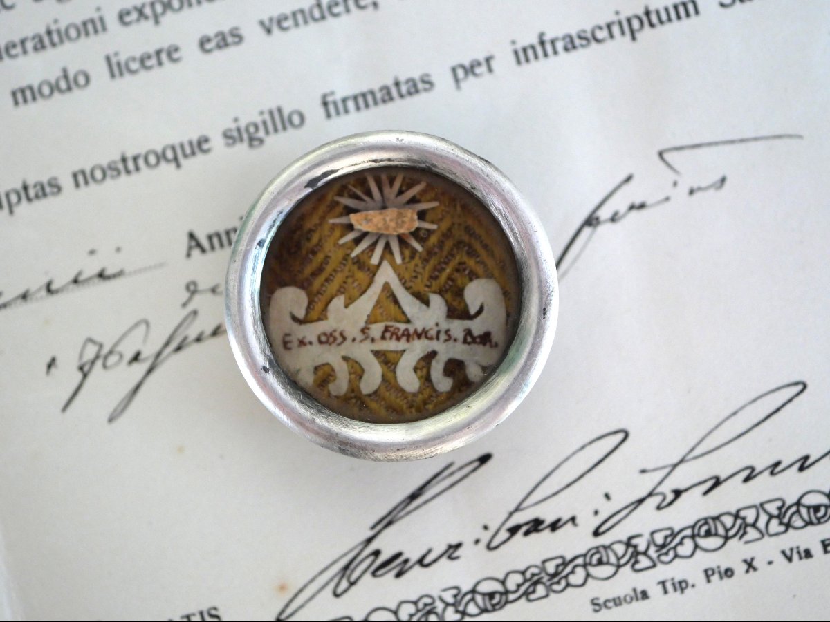 Reliquary Of Saint Francis Of Borgia (1510-1572) - With Certificate Of Authenticity From 1937-photo-2