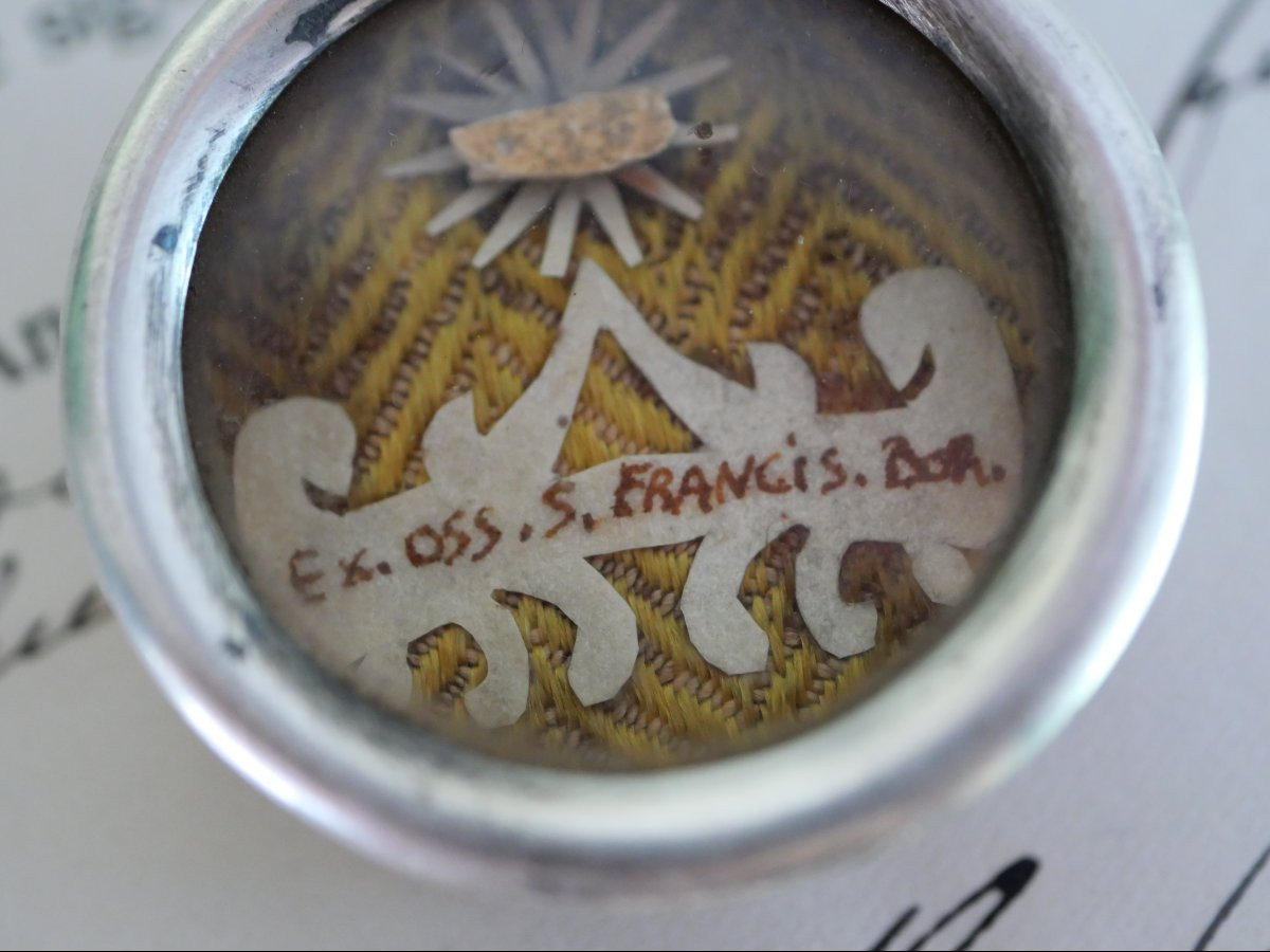 Reliquary Of Saint Francis Of Borgia (1510-1572) - With Certificate Of Authenticity From 1937-photo-3