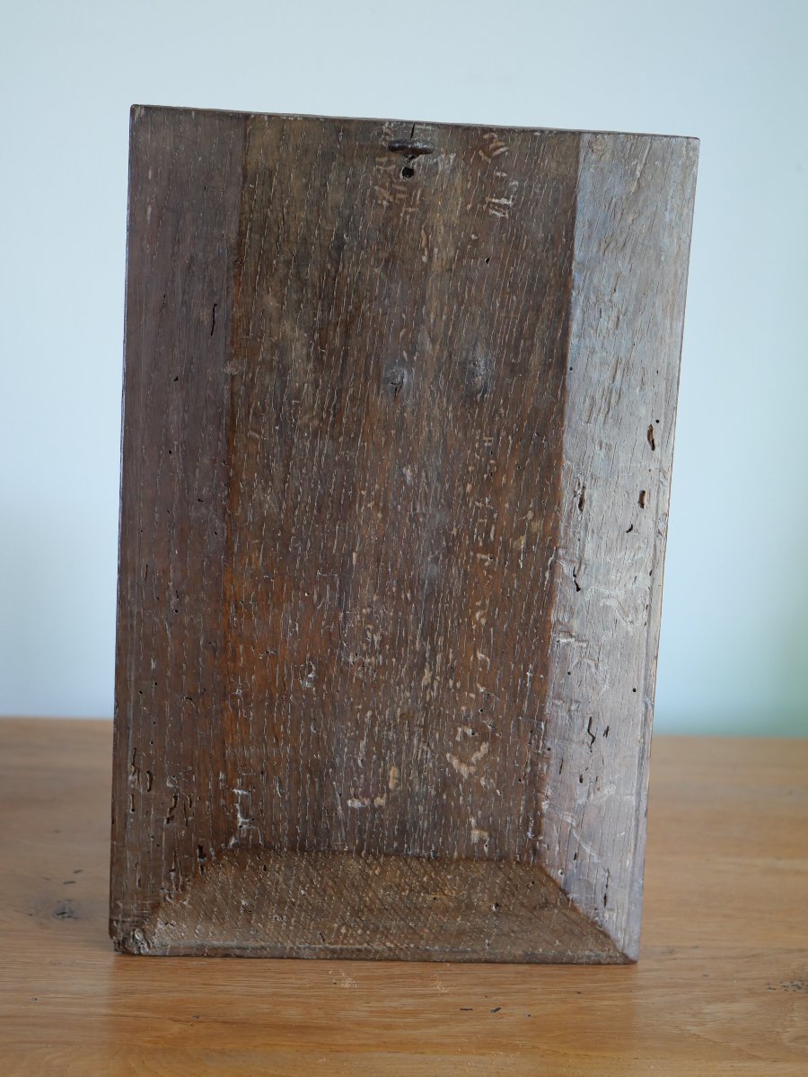 Carved Oak Gothic Chest Panel - Late 15th / Early 16th Century, Medieval, Haute époque-photo-1