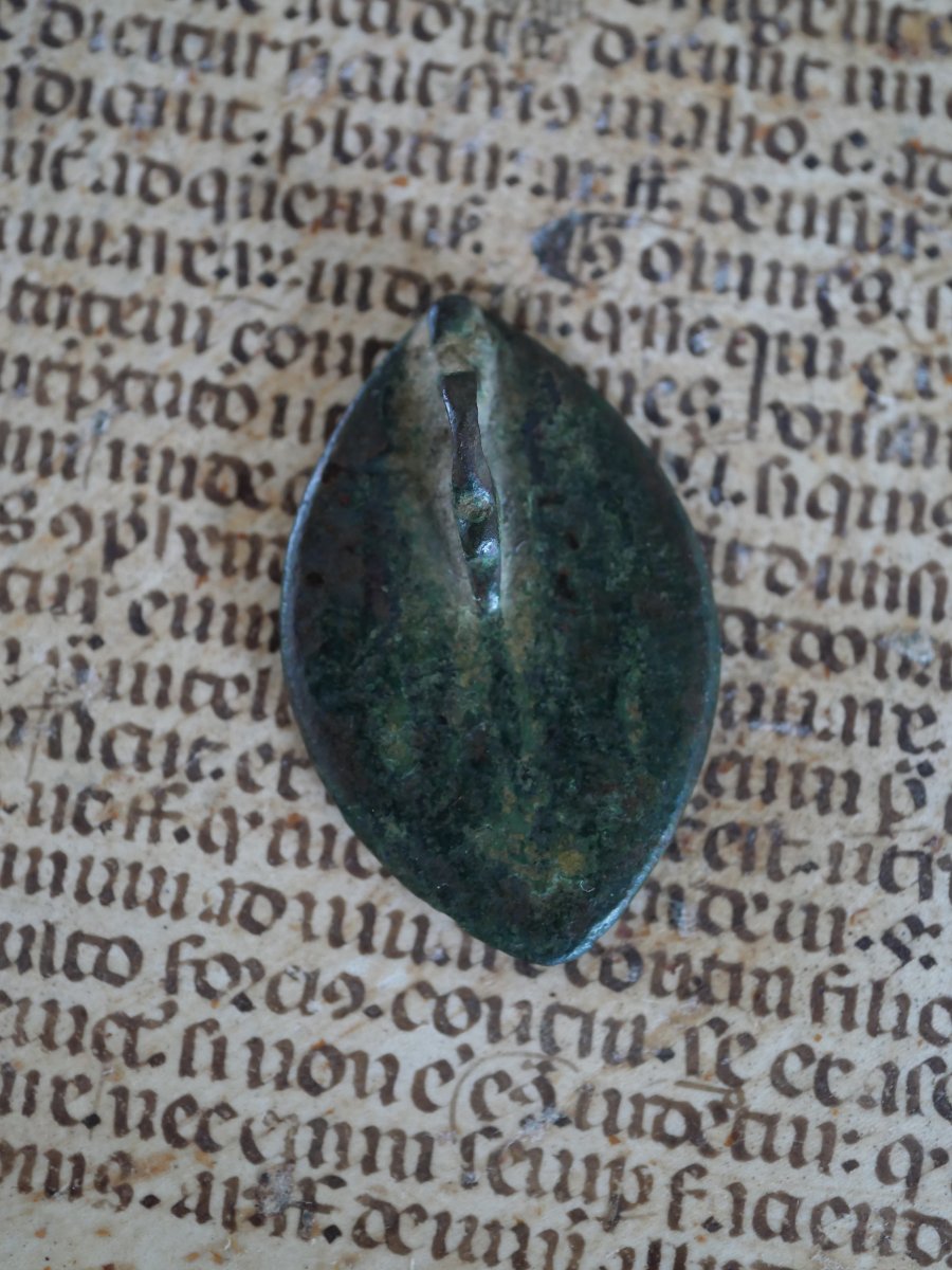 Medieval Bronze Seal Matrix - 14th Century - Provenance Adrien Prévost De Longpérier-photo-4
