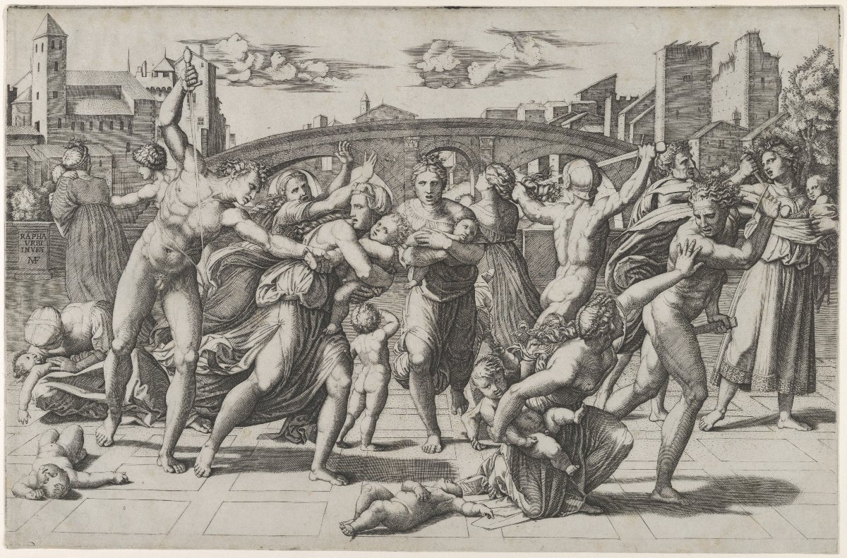 Venetian Renaissance Coffret Panel - The Massacre Of The Innocents After Raphael - 16th Century-photo-6