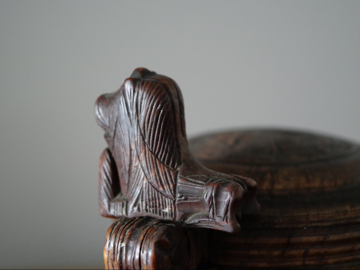 Norwegian "løvekanne" Mug ” Carved From A Birch Root – 18th Century-photo-3