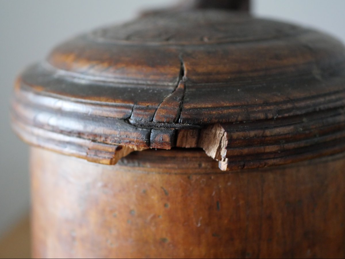 Norwegian "løvekanne" Mug ” Carved From A Birch Root – 18th Century-photo-3