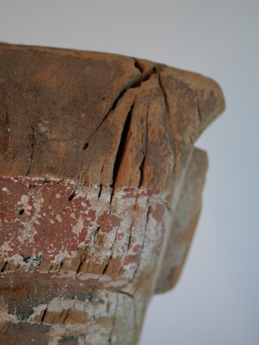 Polychrome Wooden Egyptian Sarcophagus Mask – Late Period (664–332 B.c.) Archaeology-photo-2