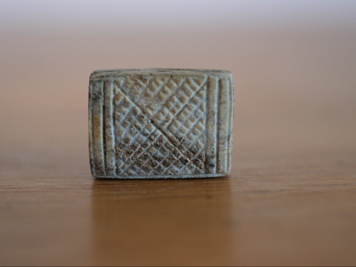 Amulette-perle en stéatite gravée – IIe millénaire av. J.-C. – archéologie, égyptologie-photo-3