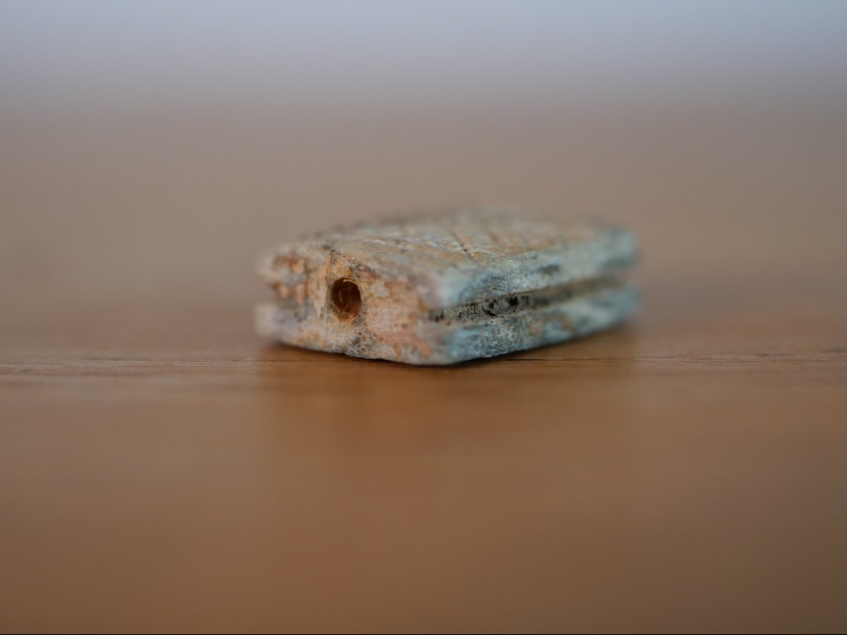 Amulette-perle en stéatite gravée – IIe millénaire av. J.-C. – archéologie, égyptologie-photo-4